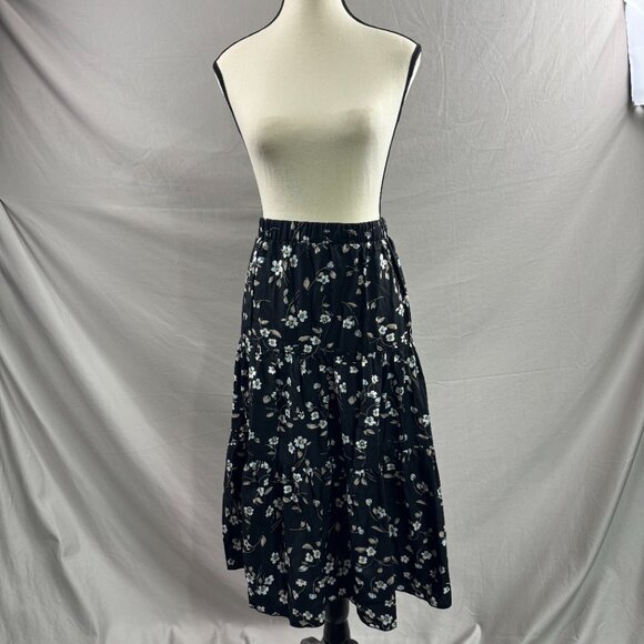 Black Frenchy Ditsy Floral Midi Skirt - Picture 6 of 9
